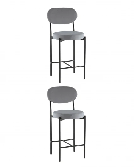 УТ000043031 Стул Бриф Original N полубарный велюр серый 2 шт. Stool Group УТ000043031