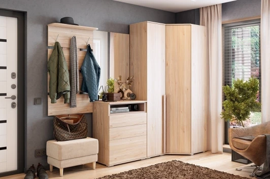 PR-0030.1544 Вешалка Реал 2 Mebelson (ЛДСП,Металл/Дуб сонома) арт.PR-0030.1544