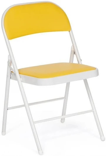 19659 Обеденный стул Tetchair FOLDER (Металл,Экокожа/Желтый) 19659