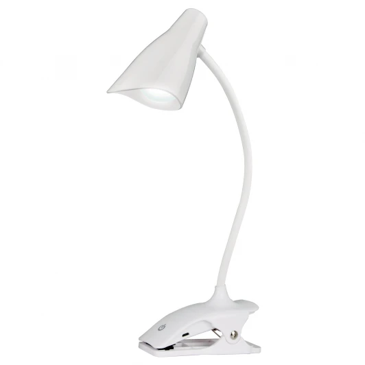 TLD-560 White/LED/280Lm/5000K/Dimmer Интерьерная настольная лампа на прищепке Uniel TLD-560 White/LED/280Lm/5000K/Dimmer (220V, диммер, сенсорный выключатель)