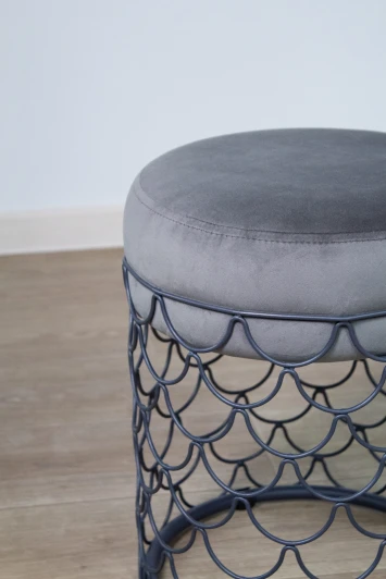 2585961302 Пуф Sheffilton SHT-B13 Угольно-серый/графит муар 2585961302