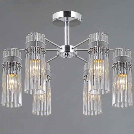 IL0761-6CSQ-25 CR GENOA Потолочная люстра на штанге ILLUMICO IL0761-6CSQ-25 CR GENOA (220V)