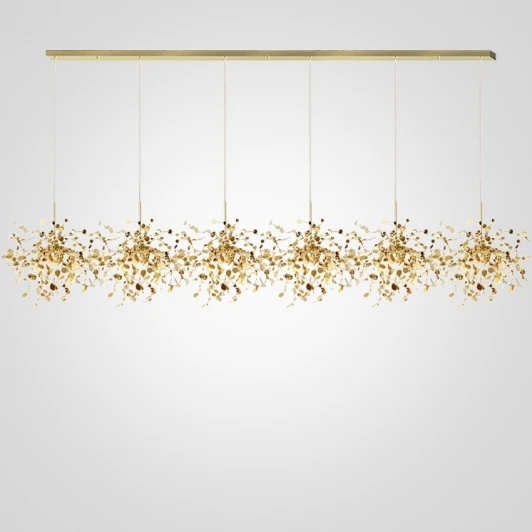 40.2060-6 Подвесной светильник (люстра) Tezani Argent Suspension Linear Gold 6L 210 ImperiumLoft 40.2060-6 (177956-22) (220V, на проводе)