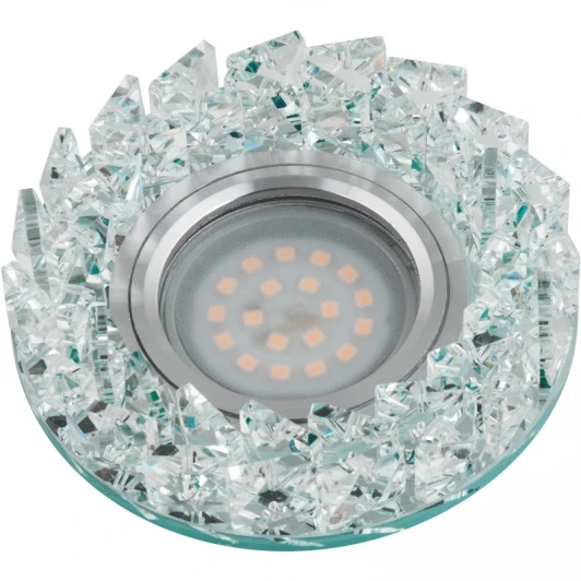 DLS-P108 GU5.3 CHROME/CLEAR Встраиваемый точечный светильник Fametto Peonia DLS-P108 GU5.3 CHROME/CLEAR