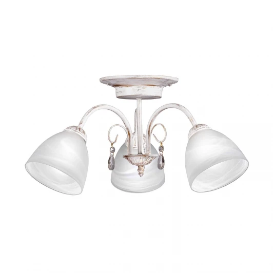 S9116-3 Люстра потолочная Day&Night, 3 плафона, белый с золотом и прозрачным