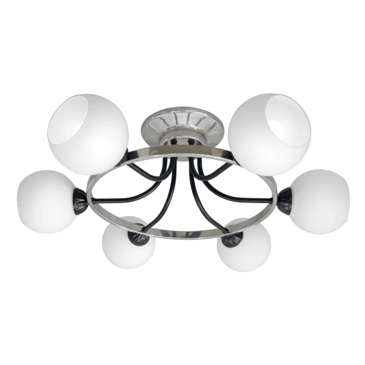 S9170-6 Люстра потолочная Day&Night, 6 плафонов, хром с черным и белым