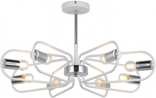 IL8253-8COU-79 WH CR Потолочная люстра на штанге ILLUMICO IL8253-8COU-79 WH CR