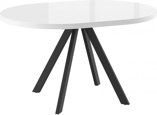 101941 Стол МАМАДОМА Рондо М D100, Белый, оптивайт/чёрный