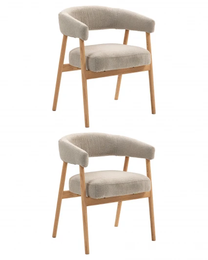 УТ000042036 Стул обеденный Stool Group Zubo с деревянными ножками бежевый 2 шт. УТ000042036