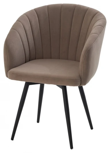 635M06186 Стул МИШЕЛЬ 360 град. поворот. цвет B5 Капучино, велюр / черный каркас M-City 64750