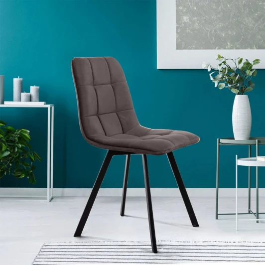 74896 Стул Top Concept UNO, бархат антрацит 14/ черный профиль