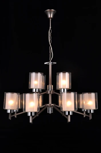 DOUBLE 81049-12C  ANTIQUE SILVER Подвесная люстра Natali Kovaltseva DOUBLE 81049-12C ANTIQUE SILVER