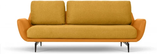 786863 Диван Ispani трехместный ОГОГО (арт.786863), (Ткань,Экокожа/Оранжевый)