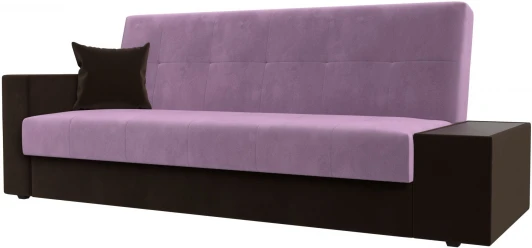 118509 Диван-книжка Лига-020 стол справа (Сиреневый,Коричневый/Микровельвет) Лига Диванов арт.118509