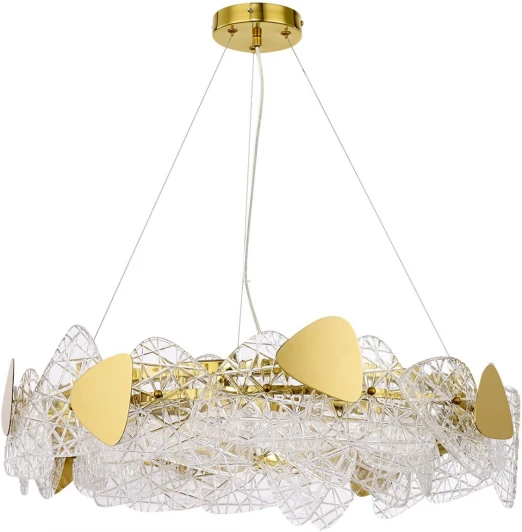6582/8 Подвесной светильник Lumion Queeny 6582/8 золотой/прозрачный, золотой металл/стекло, металл E14 8*40W 220V (на тросе)