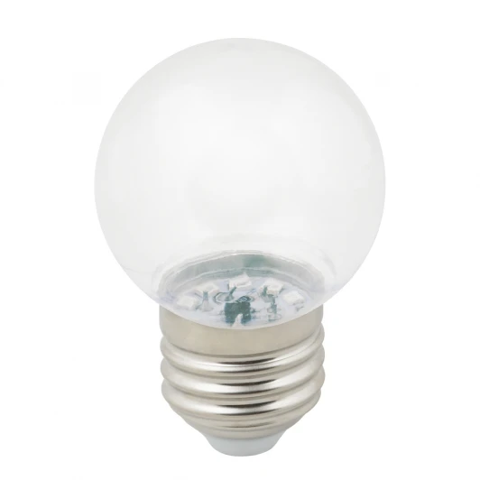 LED-G45-1W/3000K/E27/CL/С Лампочка светодиодная шар прозрачная E27 1W 3000K Volpe LED-G45-1W/3000K/E27/CL/С