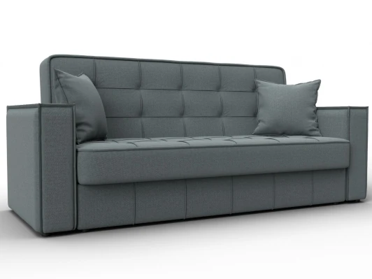 129832 Диван-книжка Лига-068 (ДВП,Дерево/Пластик/Рогожка/Серый) Лига Диванов 129832