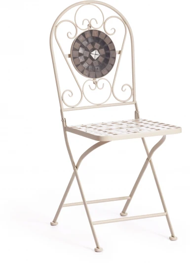 15268 Стул Secret de Maison VICENZA (mod. PL08-7451RV) металл, 36*35*91 см, белый/плитка quot;калейдоскопquot; Tetchair 15268