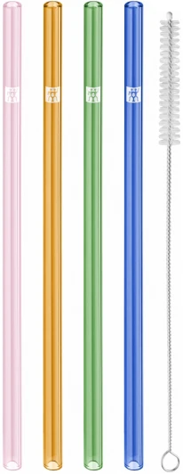 39500-602 Набор стеклянных трубочек, прямые, цветные, 4 шт. 39500-602 Zwilling