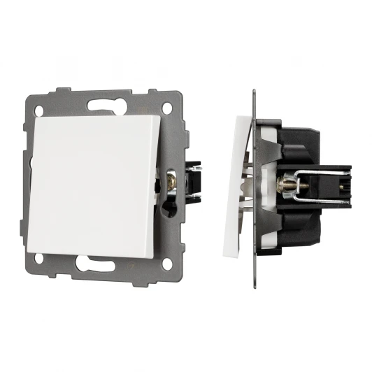 049867 Механизм выключателя одноклавишный непроходной SWT-MK01-PL-WH-V (250V, 10A) (Arlight) 049867