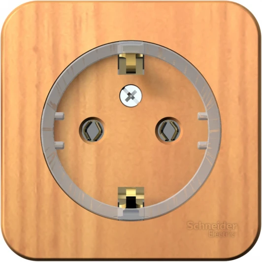 BLNRA110115 Розетка накладная с заземлением (ясень) Systeme Electric Blanca BLNRA110115