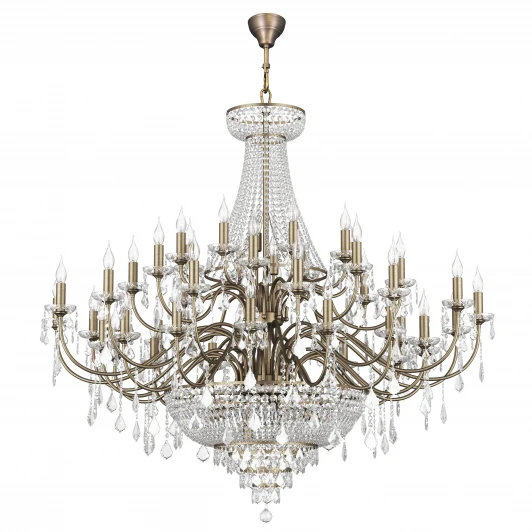 700511 Подвесная большая люстра Osgona Classic 700511 (220V, хрусталь, на цепи, подсвечник, свеча)