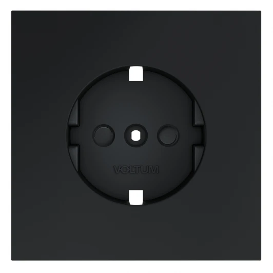 VLS000707 Накладка для розетки с заземлением и защитными шторками Voltum S70 VLS000707 (графит)