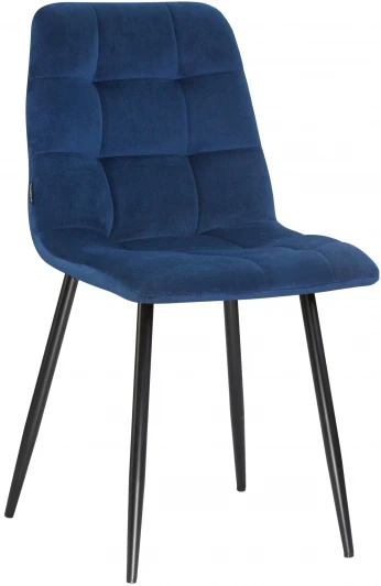 7094-LML ALEX, цвет сиденья темно-синий велюр (V108-67), цвет основания черный Стул обеденный ALEX (черные матовые ножки, темно-синий велюр (V108-67))