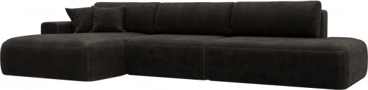 127748L Диван угловой Лига-036 НПБ Модерн Лонг левый угол Лига Диванов (Велюр) арт.127748L