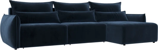 128666 Диван угловой Лига-051 НПБ Лонг угол универсальный Лига Диванов (Велюр) арт.128666