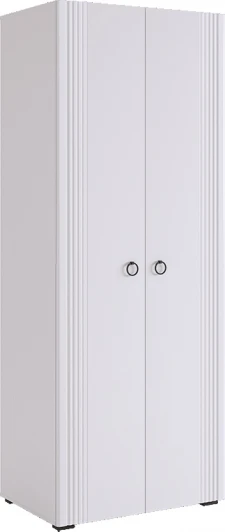 UL.104-M.104.01.3101 Ева Шкаф двухдверный 104.01 Mebelson (ЛДСП,МДФ,ПВХ,Пластик/Светлое дерево,Белый) арт.UL.104-M.104.01.3101