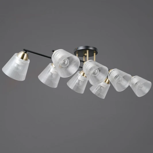 IL0845-8CSQ-25BKAB ELITE Потолочная люстра на штанге ILLUMICO IL0845-8CSQ-25BKAB ELITE