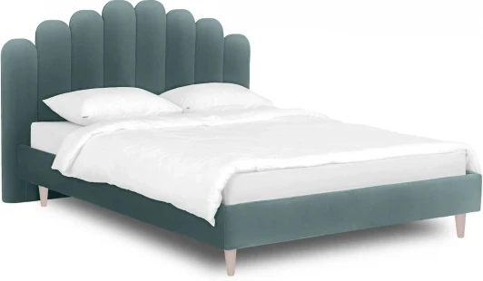 577070 Кровать Queen II Sharlotta L 1600 ОГОГО (арт.577070), (Ткань/Бирюзовый)