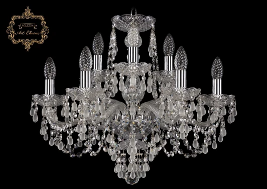 11.24.6+3.200.Cr.V0300 Подвесная люстра Art Classic 11.24 11.24.6+3.200.Cr.V0300 (220V, хрусталь, на цепи, подсвечник, свеча)