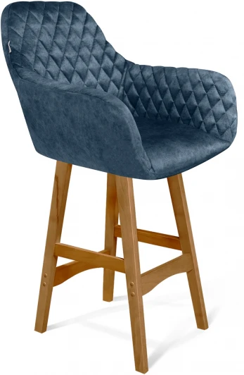 9241008903 Стул полубарный SHT-ST38/S65-1 синий пепел/светлый орех от фабрики Sheffilton