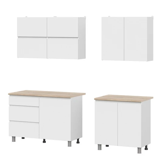 00-00144672 Готовая кухня Арника Токио 2м серия 3, Белый