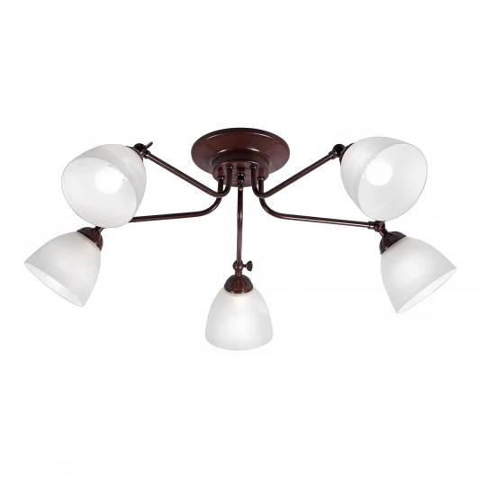 S9159-5 Люстра потолочная Day&Night, 5 плафонов, коричневый с белым