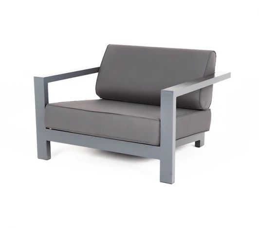 GRA-A-001 D-grey Кресло алюминиевое, цвет серый, ткань Savana Graffit 4SIS Гранада GRA-A-001 D-grey