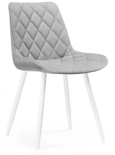517121 Стул Notta на металлокаркасе Баодин Б/К светло-серый / белый 517121