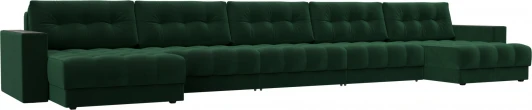 128525 Диван П-образный с декором Лига-049 НПБ Мегалонг Лига Диванов (Велюр) арт.128525