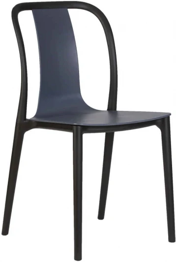 669PP-LMZL ADAM, цвет сиденья серо-голубой, цвет основания черный Стул обеденный ADAM (черный/серо-голубой)