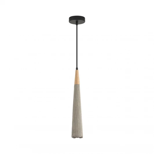 8351/1C Подвесной светильник Lumion Eoliana 8351/1C черный/серый/бежевый, металл/дерево/цемент GU10 LED 5W 220V