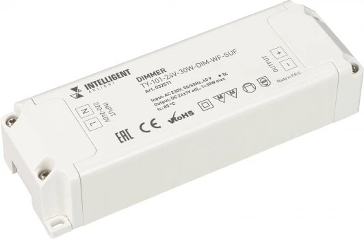 032511 INTELLIGENT Диммер TY-101-24V-30W-DIM-WF-SUF (230V, WIFI, 433MHz, 1х1.25A) (IARL, Пластик) 032511