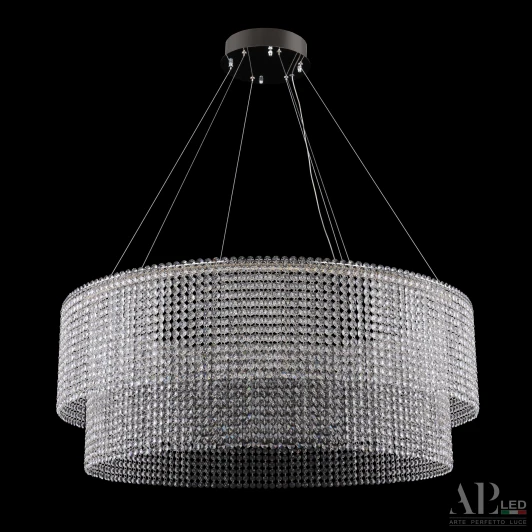 SH02.93.C.Ni.4000 Подвесная люстра светодиодная APL LED Sicilia SH02.93.C.Ni.4000 (220V, хрусталь, на тросе)