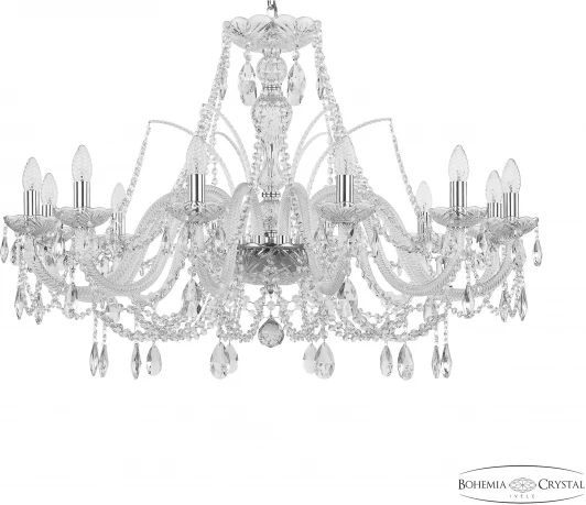 105/12/360 Ni Подвесная люстра Bohemia 105 105/12/360 Ni (220V, подвески, на цепи, подсвечник, свеча)