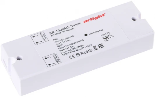 020935 Контроллер-выключатель SR-1009AC-SWITCH (230V, 1.2A) (IP20 Пластик) 020935 Arlight