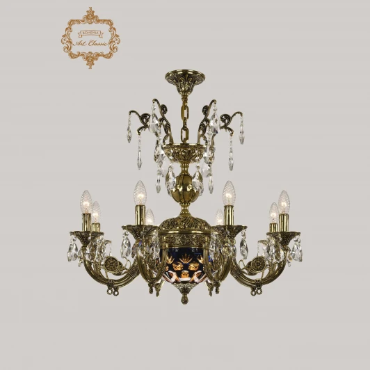 31.22.8.KR175SP.250IT.GB.Sp.Amber.Blue.1E Подвесная люстра Art Classic 31.22 31.22.8.KR175SP.250IT.GB.Sp.Amber.Blue.1E