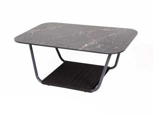 3029-100-65-G-4sis gray Журнальный стол 100х65 см из HPL, цвет черный мрамор 4SIS Гранада 3029-100-65-G-4sis gray