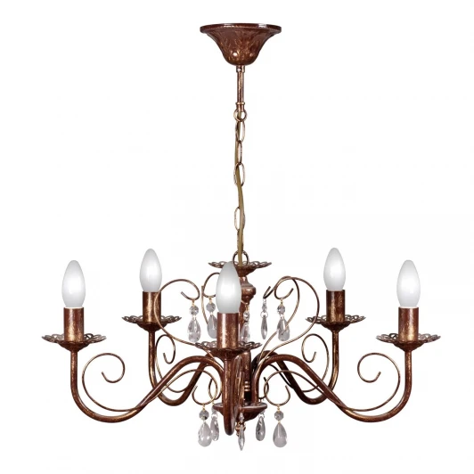 S9027-5 Люстра подвесная Day&Night, 5 ламп, черный с золотом и прозрачным