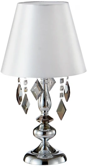 MERCEDES LG1 CHROME/SMOKE Интерьерная настольная лампа Crystal Lux MERCEDES LG1 CHROME/SMOKE (220V, подвески)